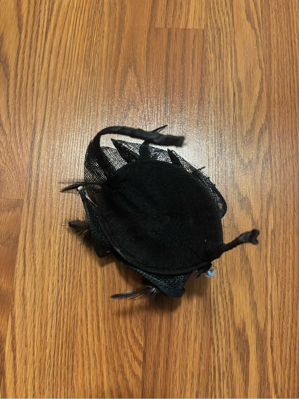 Dark Green Sinamay Fascinator Headband | Feathers | Derby Cocktail Hat - Picture 6 of 8